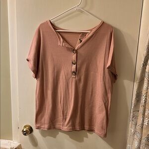 SHEIN Mauve Button-Down Shirt
